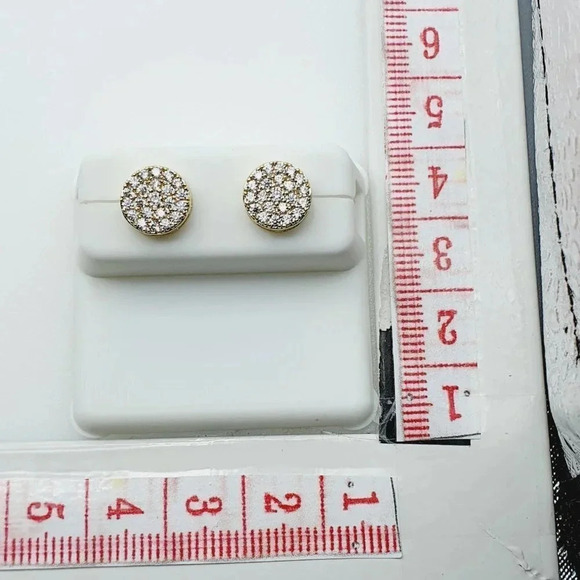 "14K Gold Plated Cubic Zircon Earrings, INUS1BR313 - Picture 10 of 10